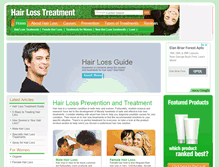 Tablet Screenshot of hairlosstreatment.net